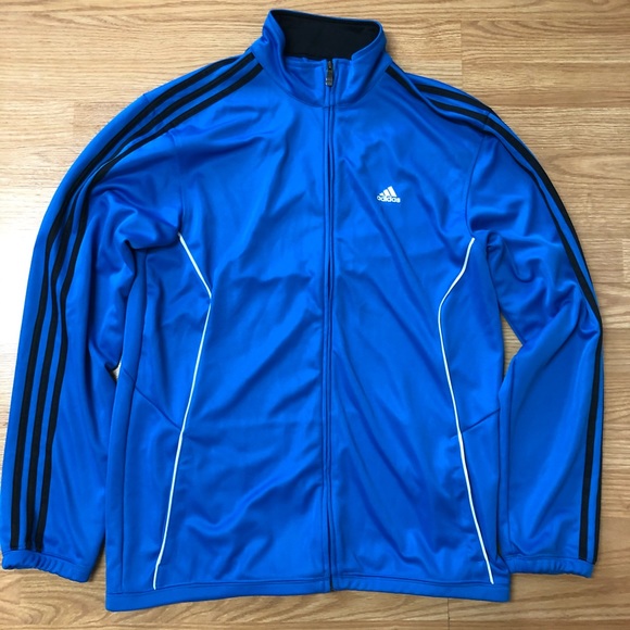adidas Other - Adidas Blue Full Zip Long Sleeve Jacket Men Large